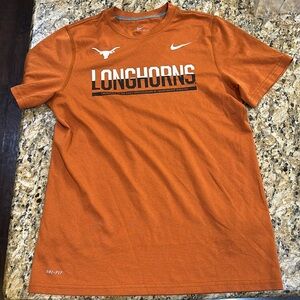 Youth Large burnt Orange UT university of Texas longhorns Nike dri-fit short tee
